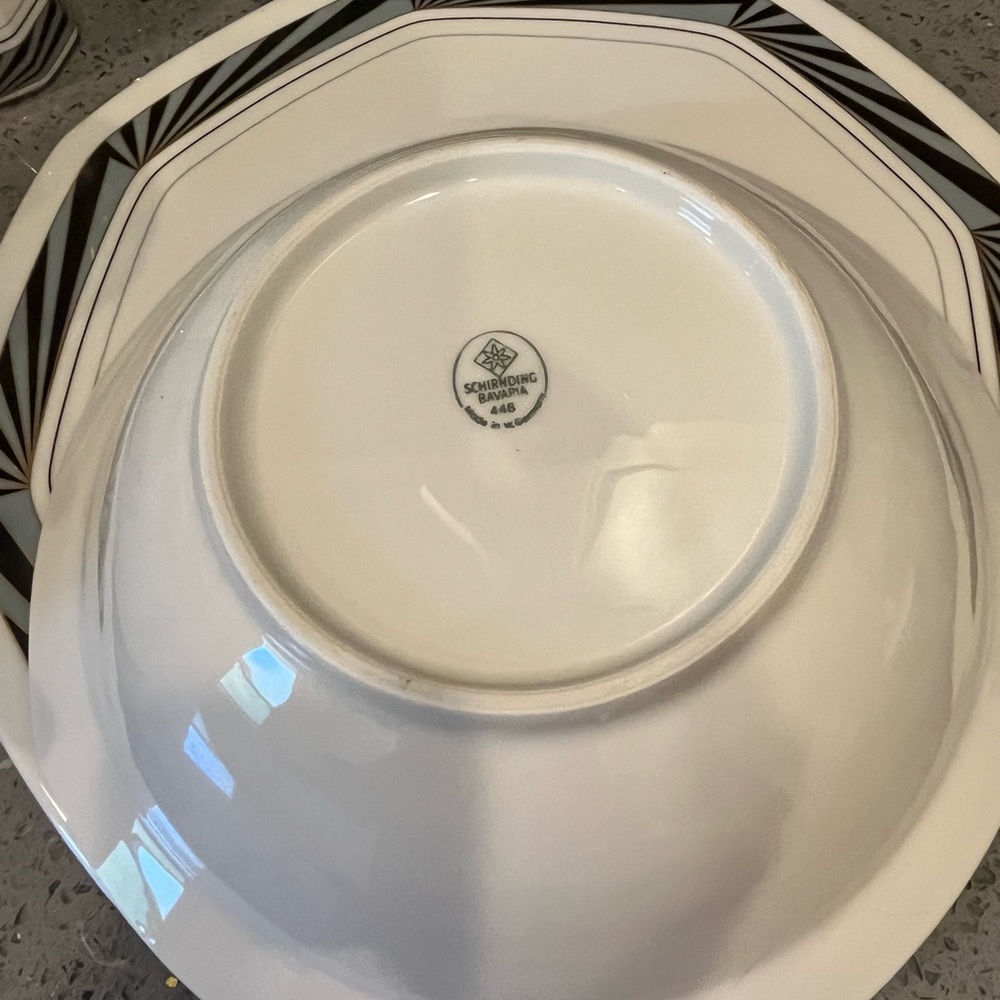 Set of 12 serving china made in Germany. Never used. Modern and beautiful